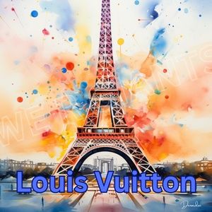 LOUIS VUITTON ART Eiffel Tower Print 11 X1 4 By the Artist Denardai